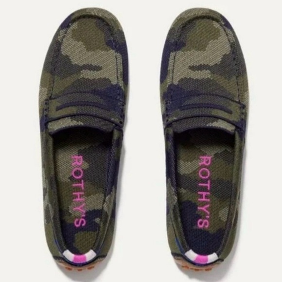 ROTHY’S Spruce Camo Driving Loafer Size 10 - Picture 2 of 3